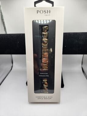 Posh Tech Gold Stainless Steel Apple Watch Band 38/40/41mm